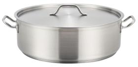 Caçarola Brazier Winware de 15 quartos com tampa de aço inoxidável