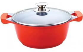 Caçarola Cerâmica Laranja 20cm Antiaderente Tampa De Vidro Caçarola Cerâmica Laranja 20cm Antiaderente Tampa De Vidro