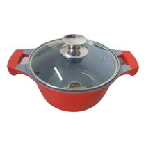 Caçarola Com Revestimento Cerâmico Ecolumi 24cm Vermelho Caçarola Com Revestimento Cerâmico Ecolumi 24cm Vermelho