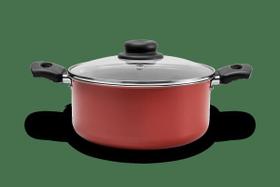 Caçarola Com Tampa Brinox Ruby Antiaderente 3,4 Litros Ø 22 cm Vermelho Caçarola Com Tampa Brinox Ruby Antiaderente 3,4 Litros Ø 22 cm Vermelho