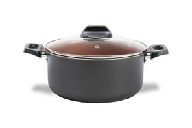 Caçarola Com Tampa Brinox Topázio Antiaderente Pró-flon Ø 22 cm 3,45 Litros Cinza Range