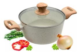 Caçarola com Tampa de Vidro 4,1 Litros 24 X 11 cm Creme Caçarola com Tampa de Vidro 4,1 Litros 24 X 11 cm Creme