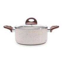Caçarola Com Tampa E Fundo De Indução Ceramic Life Brinox Granada Ø 24 cm Vanilla