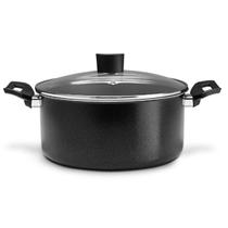 Caçarola Com Tampa Ebony Antiaderente Pro Fon em Alumínio 20cm x 9cm 2,5L 7190/459 Preta Brinox