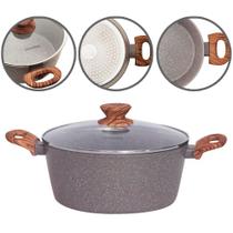 Caçarola com Tampa Mimo Style 28cm Grafito Fundo Triplo Fogão de Indução Antiaderente Caçarola com Tampa Mimo Style 28cm Grafito Fundo Triplo Fogão de Indução Antiaderente