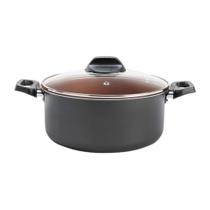 Caçarola com Tampa Topázio 22cm 3,45 L Antiaderente Pro-flon Cinza Range Brinox - 7233/361 Caçarola com Tampa Topázio 22cm 3,45 L Antiaderente Pro-flon Cinza Range Brinox - 7233/361