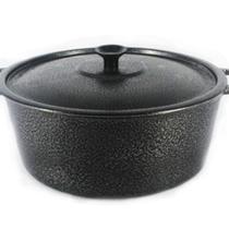 Caçarola Craqueada Alça Alumínio Fundido e Tampa Preta 14cm