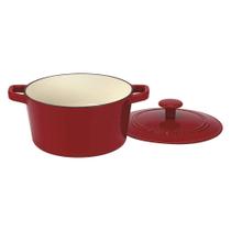 Caçarola cuisinart 3 litros com tampa em ferro fundido vermelho ci630-20cr