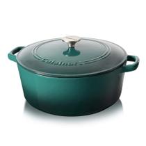 Caçarola Cuisinart Chef's Classic em ferro fundido esmaltado 7L azul-petróleo