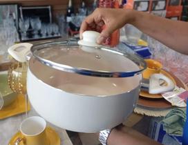 Caçarola de 26 cm, revestimento cerâmico e fundo para Indução Caçarola de 26 cm, revestimento cerâmico e fundo para Indução