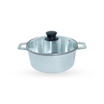 Caçarola De Alumínio Fundido N 18 Com Tampa De Vidro - Polido