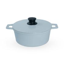 Caçarola De Alumínio Fundido N 22 Com Tampa De Alumínio - Cor Branco