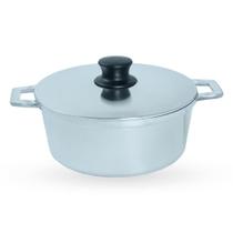 Caçarola De Alumínio Fundido N 24 Com Tampa De Alumínio - Polido