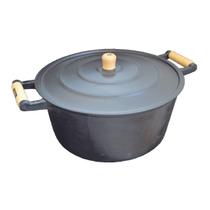 Caçarola de Ferro 2 Alças Com Tampa de Alumínio - 10,8 Lt