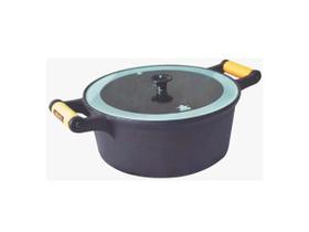 Caçarola de Ferro Alça Madeira e Tampa de Vidro 1,3 Litros Caçarola de Ferro Alça Madeira e Tampa de Vidro 1,3 Litros