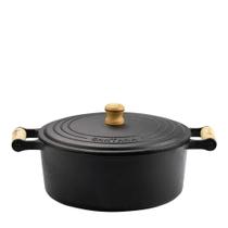 Caçarola de Ferro com Alça de Madeira Tamanho 20 Santana