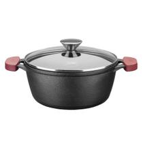 Caçarola De Ferro Fundido MTA 8339 N18 Com Tampa De Vidro 1,6L