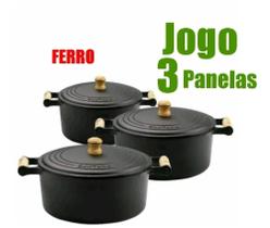 Caçarola De Ferro N24 + N26+ N30 Kit Postagem Rápida Caçarola De Ferro N24 + N26+ N30 Kit Postagem Rápida