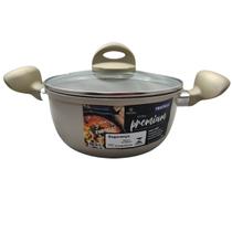 Caçarola de Indução Revestida Cerâmica Max Chef Tampa de Vidro Fratelli 20cm