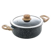 Cacarola de inducao revestimento ceramico granilite preta 24cm - wolff