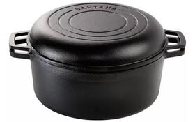 Caçarola Duo /Frigideira e Panela Para Assar Pão Forno Holandês Ferro Fundido - Fundição santana