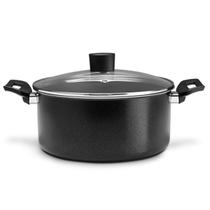 Caçarola Ebony Preta com Tampa 3,4L 22cm Antiaderente Pro-flon 7190/460 Brinox