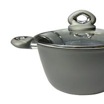 Caçarola em alumínio e tampa Bialetti Petravera Plus 24cm cinza Caçarola em alumínio e tampa Bialetti Petravera Plus 24cm cinza