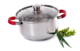 Caçarola em Inox com Tampa de Vidro para Fogões de Indução Caçarola em Inox com Tampa de Vidro para Fogões de Indução