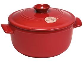 Caçarola Emile Henry de Cerâmica com Tampa 28,5cm 5L Vermelha Caçarola Emile Henry de Cerâmica com Tampa 28,5cm 5L Vermelha