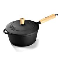 Caçarola Emily Cabo Madeira Panela Mineira Tampa Ferro 22cm Caçarola Emily Cabo Madeira Panela Mineira Tampa Ferro 22cm