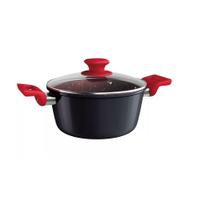 Caçarola Euro Alumínio Antiaderente com Tampa - Titânio 4L 22cm Colorstone