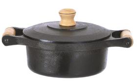 Caçarola Ferro Fundido 2 Alças Madeira Tampa Ferro 2,0 L Caçarola Ferro Fundido 2 Alças Madeira Tampa Ferro 2,0 L