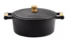 Caçarola ferro fundido c/ alça de Madeira D18