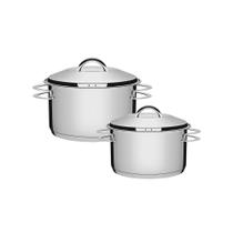Caçarola Funda 20 cm 3,6 L + Caçarola Funda 16 cm 1,8 L Solar em Aço Inox Fundo Triplo Tramontina Caçarola Funda 20 cm 3,6 L + Caçarola Funda 16 cm 1,8 L Solar em Aço Inox Fundo Triplo Tramontina