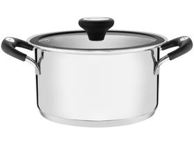 Caçarola Funda Tramontina Solar Silicone em Aço Inox com Fundo Triplo 16 cm 1,8 L