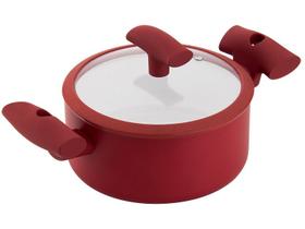 Caçarola Hércules Antiaderente com Tampa Vermelha