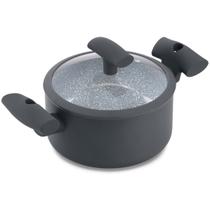 Caçarola Hercules Redonda Antiaderente Ceramica Indução Cinza 24x11cm 4,5L