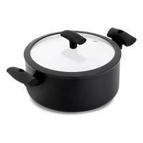 Caçarola Hercules Redonda Antiaderente Ceramica Indução Preta 24x10 4,5L