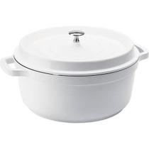 Caçarola Hércules Revestimento Ceramico Indução Branca 6,8L 29,5X13CM
