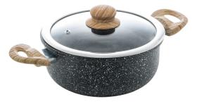 Caçarola Indução 24cm Revest. Cerâmico Granilite Preto Wolff