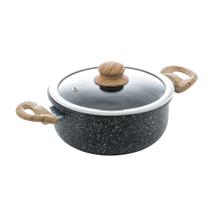Caçarola Indução 24cm Revestimento Cerâmico Granilite Preto Wolff