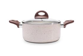 Cacarola inducao c/ tampa brinox smart plus 24cm 4,55l antiaderente ceramic life vanilla 4774333 Cacarola inducao c/ tampa brinox smart plus 24cm 4,55l antiaderente ceramic life vanilla 4774333