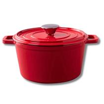Caçarola Indução Ferro Fundido Esmaltado 24 cm 3,7 L Sauté Vermelha - Haus Concept Caçarola Indução Ferro Fundido Esmaltado 24 cm 3,7 L Sauté Vermelha - Haus Concept