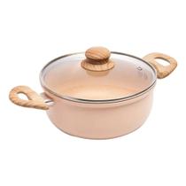 Caçarola Indução Tampa Granito Chef 22cm Bege Cerâmico Lyor
