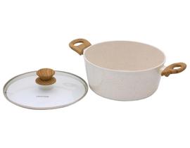 Caçarola Mármol Cook com Tampa de vidro Alu Revestimento Cerâmico e Fundo TriIndução 28cm 7L 4mm - e Caçarola Mármol Cook com Tampa de vidro Alu Revestimento Cerâmico e Fundo TriIndução 28cm 7L 4mm - e