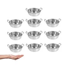 Caçarola Mini Panela Couvert Inox Entrada Petisco Molho 10un Caçarola Mini Panela Couvert Inox Entrada Petisco Molho 10un