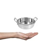 Caçarola Mini Panela Couvert Inox Entrada Petisco Molho 12cm