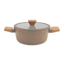Caçarola Norma em Alumínio com Revestimento Antiaderente Cerâmico Fendi e Fundo de Indução 22cm 3L - Fracalanza