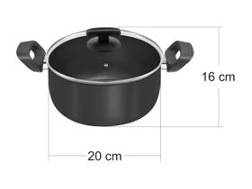 Caçarola Objetiva nº 20 Com Tampa de Vidro 0.294 Dona Chefa Caçarola Objetiva nº 20 Com Tampa de Vidro 0.294 Dona Chefa