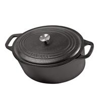Caçarola Oval 2,5 Litros Tampa Ferro Forno Holandês Santana